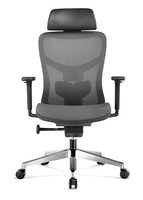Chaise de bureau à domicile, chaise de bureau d'ordinateur avec bras de Support de dos pour la tâche de travail noir
