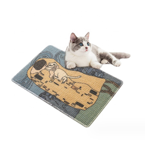 Nuevo patrón de impresión de estilo exclusivo 100% alfombrilla de sisal natural almohadilla rascadora para <span class=keywords><strong>gatos</strong></span> alfombrilla para rascar alfombra para rascar - Product Image 1