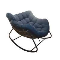 Fauteuil inclinable relaxant, style nordique, chaise longue à bascule, fauteuil à bascule en aluminium, fauteuil œuf, intérieur/extérieur, salon, fauteuil de loisirs
