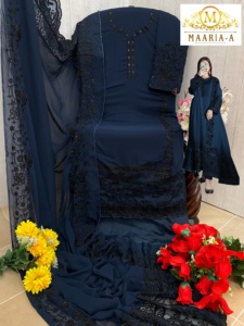 Traje Pakistaní de Diseñador en Georgette con Bordado de Lentejuelas, Ropa India y Pakistaní, Traje Salwar - Product Image 6