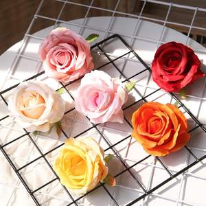 Têtes de fleurs artificielles en soie rose en gros de Chine pour la décoration de mariage - Product Image 6
