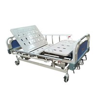 Lit médical motorisé en acier de qualité supérieure, à commande manuelle, 3 positions, pour soins à domicile des patients et des personnes âgées