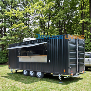 Camión de comida móvil Popular para helado, pescado, patatas fritas, remolque comercial con equipo, carrito de comida para barbacoa móvil refrigerado Shawarma - Product Image 2