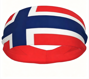 Bandeaux de sport élastiques de haute qualité avec drapeau norvégien pour hommes et femmes, vente en gros - Product Image 1