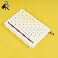 Carnet de notes A5 en cuir PU souple, agenda à couverture rigide, journal personnalisé avec motif en relief, coffret cadeau haut de gamme pour la papeterie et l'écriture des étudiants
