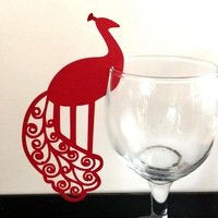 Peacock Laser Cut Seat Card Wedding Table Name Place Card Party Supplies