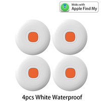 Localizador GPS para Rastrear Objetos, Paquete de 4, Compatible con la Aplicación Find My de iOS, para Llaves/Equipaje/Maletas, con Llamada de Emergencia SOS, Resistente al Agua IP67