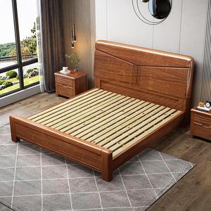 Lit en bois de noyer 1,8 m double avec rangement, meuble de chambre à coucher, cadre de lit en bois massif - Product Image 5