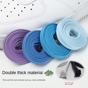 1cm Double épaisseur plat creux couleur Polyester dentelle chaussures toile chaussures baskets Yoga vêtements corde dentelle pour <span class=keywords><strong>AF1</strong></span> AJ chaussures - Product Image 2