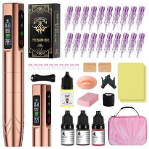 Máquina de tatuaje inalámbrica de alta calidad, Motor multifunción sin tarjeta, conjunto completo, <span class=keywords><strong>Kit</strong></span> de máquina profesional de doble batería - Product Image 1