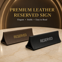 Support de Table Triangulaire en Cuir PU de Luxe, Élégant, Durable, Fait Main, Personnalisable avec Logo, Vente en Gros pour Restaurants et Hôtels