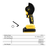 Meuleuse d'angle de polissage de coupe sans fil 20V avec moteur extérieur sans balais Mini meuleuse d'angle compacte à double usage de 3 ou 4 pouces