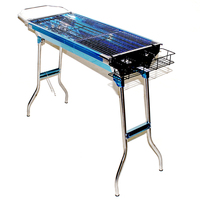 CHRT outil de Barbecue de charbon de bois d'extérieur en acier inoxydable, Portable, Installation libre, poignée pliante, Barbecue, grille de cuisson, parc