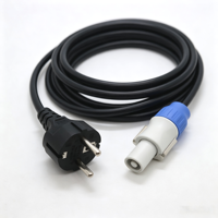 Câble d'alimentation OEM avec conducteur en cuivre et isolation en PVC, prise EU/US vers entrée PowerCON, pour éclairage de scène et projecteurs LED Par