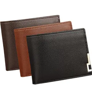 Fashion male wallet PU leather plain wallet for mens
