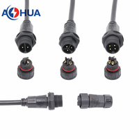 Câble d'alimentation pour lampe de croissance Led 3PIN Connecteur AC M20 Fil à montage sur panneau Prise mâle femelle Connecteur de câble d'assemblage IP65