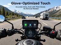 Écran tactile intelligent universel pour moto de 5 pouces, étanche IP67, compatible avec CarPlay 5.0, Android Auto, navigation GPS, moniteur avant