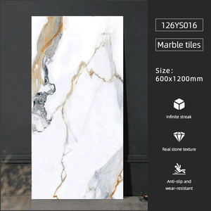 بلاط سيراميك لامع لكامل الهيكل مقاس 60x120 للاستخدام الداخلي في الشقق، بورسلين مصقول مزجج للأرضيات والجدران بتصميم رخامي - Product Image 4