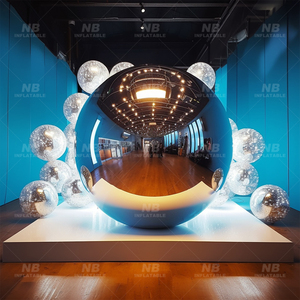 PVC Inflatable Shiny Mirror Balls Reflective Lightweight <b>Decoration</b> <b>Balloons</b> Customized PVC Inflatable Shiny Mirror Balls Reflec - Product Image 5
