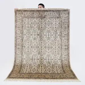 152x213cm pur tapis persan noué à la main 100% plaine marocain <span class=keywords><strong>Nain</strong></span> valeur tapis en soie fait à la main - Product Image 1