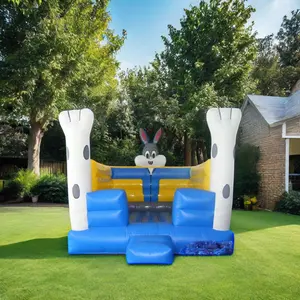 High quality inflatable water castle bouncer big pirate island rabbit inflatable baby jumper bouncer for kids