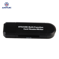 Lector de Tarjetas SD USB C, Lector de Tarjetas Micro SD TF, Lector de Tarjetas de Memoria de Doble Ranura con USB-A y Tipo-C, Adaptador OTG para Teléfono Android
