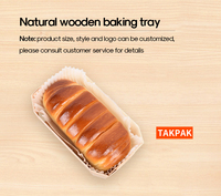 Moules à gâteaux en bois jetables écologiques, formes carrées, boîtes à pain pour la cuisson