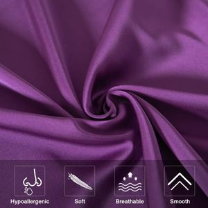 Sarung bantal Mewah Murah Kualitas Tinggi sarung bantal Satin pendingin sutra untuk rambut dan kulit kurang keriting sarung bantal ungu - Product Image 4