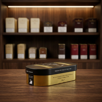 Estuche Ovalado de Hojalata para Cigarrillos, Caja Metálica Sellada para Cigarros con Logotipo Personalizado