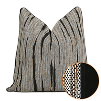 Housse de coussin décorative 60x60 45x45 50x50 Noir Gris – Décoration d'intérieur, Oreillers d'hôtel haut de gamme, Housse de coussin pour canapé et chambre