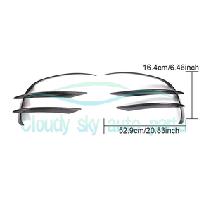 Ailerons avant en fibre de carbone véritable pour <span class=keywords><strong>Mercedes</strong></span> Benz W205 A C43 <span class=keywords><strong>AMG</strong></span> 2019 et plus, type YT. - Product Image 2