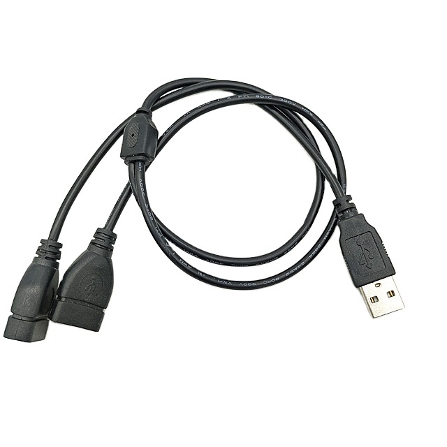 Custom usb splitter 1 in 2 out USB 2.0 A Male Splitter to Double 2 USB Female port Charging Extension Cable