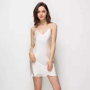 Vestido de seda de lujo 100%, ropa de dormir de seda pura, vestidos de seda para mujer - Product Image 3