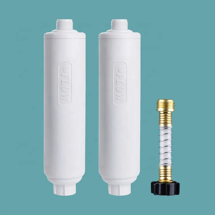 Водоочиститель для путешествий садовый шланг портативный фильтр угольный фильтр для воды RV фильтр для наружного использования, содержит KDF 55 и активированный уголь