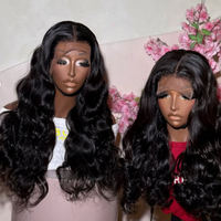 Peluca frontal de encaje 13x4 sin pegamento, 100% vietnamita, súper doblemente estirada, lisa, color natural, cabello humano virgen sin procesar SDD para mujer