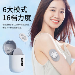 Masseur de cou portable WMOI à 2 têtes, rechargeable par USB, avec fonctions de tapotement, de pétrissage et d'acupression pour le cou, les épaules, le dos, la taille et les jambes - Product Image 1