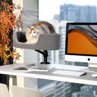 Lit pour chat réglable en hauteur, directement de l'usine, pour bureau, 360° °   Lit pour chat de bureau rotatif parfait Lit confortable pour chaton