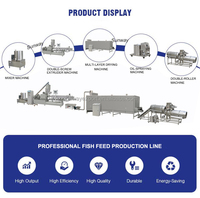 Línea de Maquinaria para Producción de Pienso para Peces de Acero Inoxidable, Equipo Industrial de Extrusión de Pienso Flotante Seco para Peces