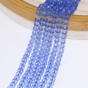 하이 퀄리티 4/6/8/10mm 투명 유리 구슬 반짝이는 블링 느슨한 패싯 <span class=keywords><strong>Rondelle</strong></span> Briolette DIY 보석 및 크리스탈 램프 만들기 - Product Image 3