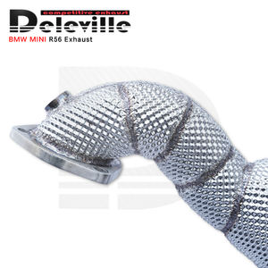 Embase d'échappement Deleville pour <span class=keywords><strong>MINI</strong></span> <span class=keywords><strong>Cooper</strong></span> S R56/Cabriolet R57 R60 1.6t 2006-2013 304 tuyaux d'échappement en acier inoxydable tuyau de descente - Product Image 5