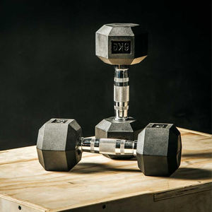 Haltères hexagonaux en fonte recouverts de caoutchouc, en stock en Espagne, pour la musculation à domicile, équipement d'exercice de musculation avec poids libres - Product Image 5