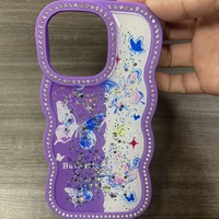 Coque de téléphone de luxe scintillante papillon pour filles pour iPhone 17 16 15 14 13 12 11 et ITEL City 100 A18 A58 A56, étui en TPU diamant