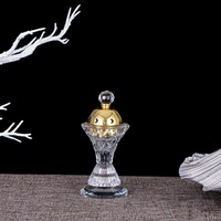 Vente en gros de beaux brûleurs d'encens arabes du Moyen-Orient, décoration intérieure créative en cristal de verre, Offre Spéciale d'impression laser sculptée