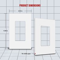 Sans vis Décorateur Plaque Murale De Lumière Sortie De Commutateur Couverture 1-Gang Polycarbonate Incassable Électrique SI8831-W En Plastique Plaque Murale