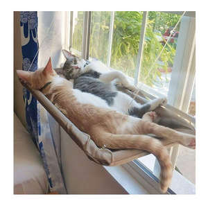 Fijación segura, percha y hamaca para ventana de gatos impermeables sin desorden con ventosa fuerte para gatos grandes - Product Image 1