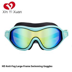 Gafas de Natación para Adultos con Marco Grande, Unisex, Impermeables, Antivaho, Protección UV, Lentes HD Duraderas, Coloridas, Galvanizadas, Nuevo Diseño - Product Image 2