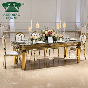 Mesas de Boda Rectangulares Modernas de Acero Inoxidable con Marco Metálico de Lujo en Oferta - Product Image 2