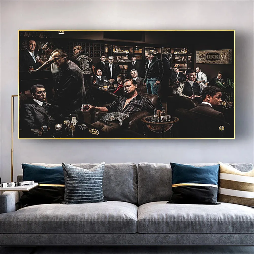 Movie Gangster Character Series Godfather Peaky Blinders Aesthetic Pictures custom poster canvas printing art canvas painting