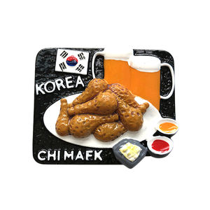 Coréen Tourisme Bibimbap Riz Barbecue Poulet Frit Résine Frigo Aimant Pour Les Touristes - Product Image 4