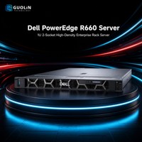Serveur Dell PowerEdge R660 1U à configuration personnalisée, double processeur Intel Xeon CTO, serveur de stockage à mémoire flexible